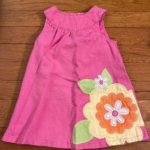 Green dog • GUC vintage pink button back dress • size 24 M • 5/$25